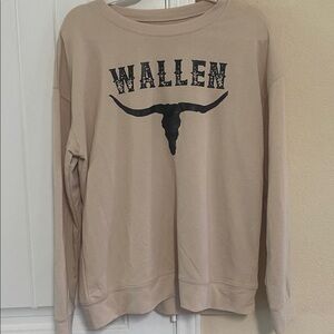 Beige Morgan Wallen long-sleeve - Sz M